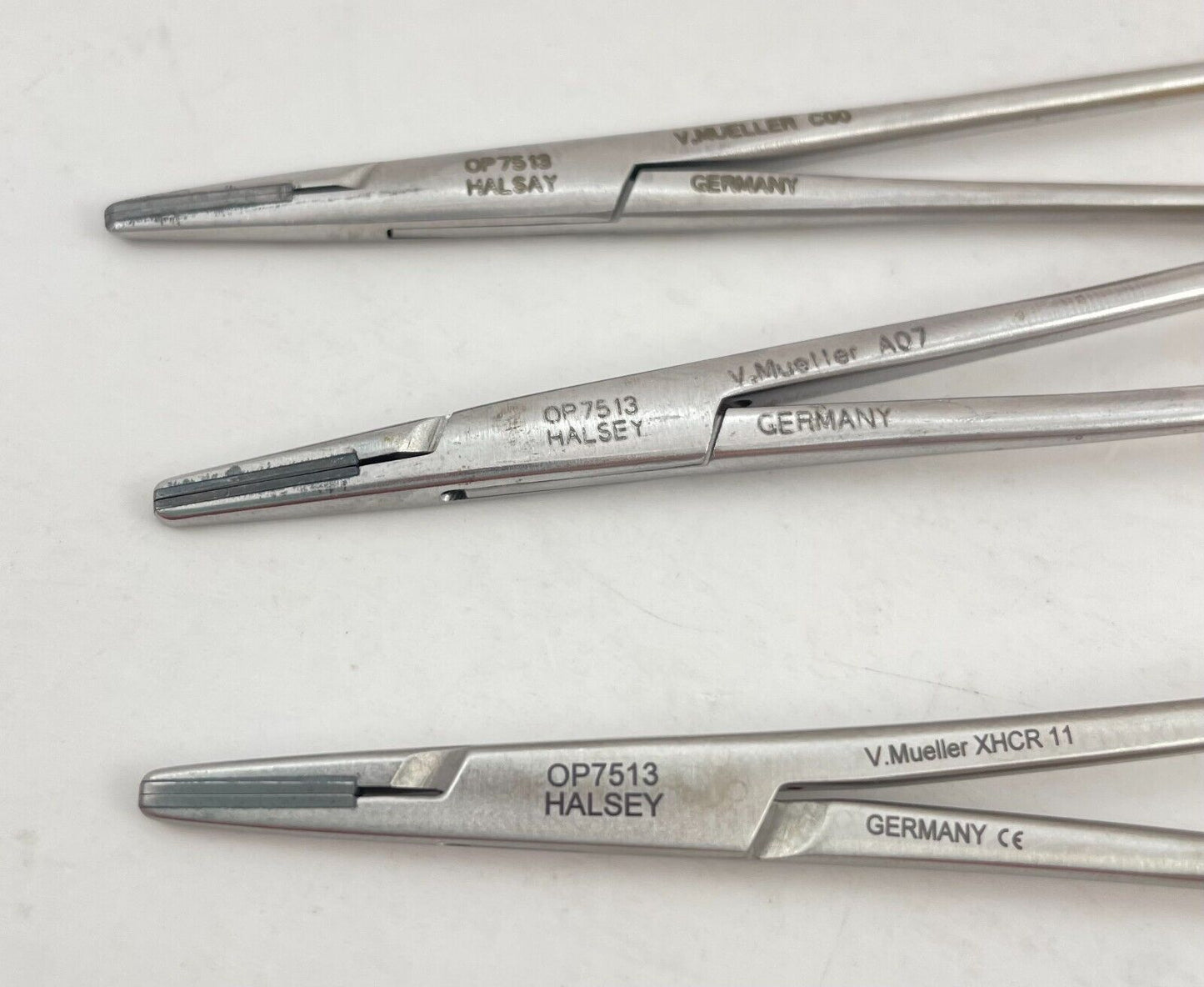 LOT OF 3 V. Mueller OP7513 Vital Halsey Eye Needle Holder, 5" + 30 DAY WARRANTY!