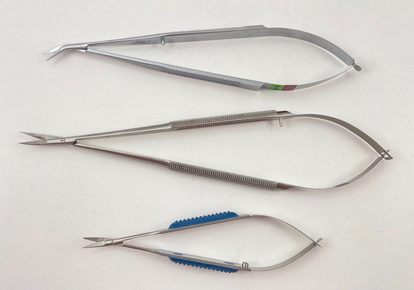 LOT OF 3 Micro Scissors: Scanlan 7007-440, R&B RB9011, Aesculap FM013R