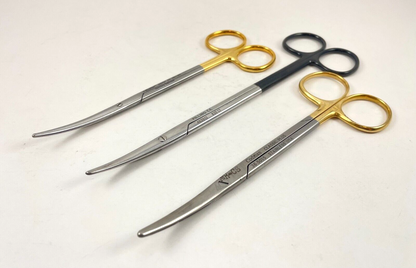 LOT OF 3 Metzenbaum Scissors, Curved: V. Mueller, Pilling, Codman