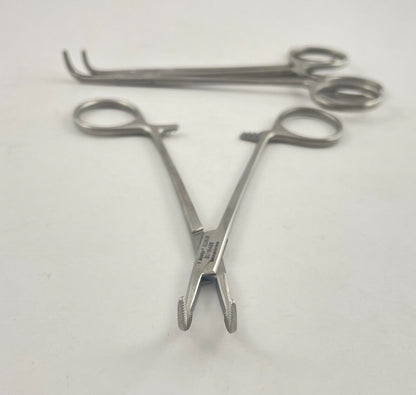 LOT OF 3 V. Mueller SU10496 Mixter Forceps, Right-Angled, Fine, Delicate, 5"