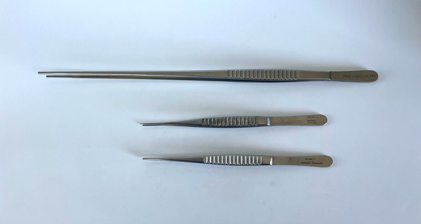 LOT OF 3 Pilling Tissue Forceps, 175027, 35-1803, 35-6002 with 30 DAY WARRANTY!