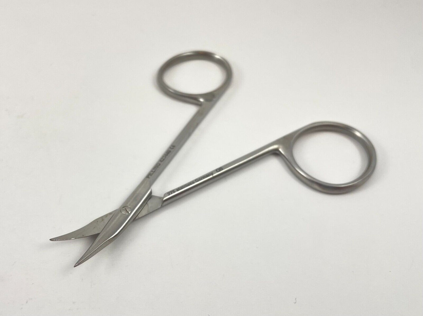 LOT OF 5 Ophthalmic Surgical Scissors, Curved: V. Mueller, Pilling, Argent, API