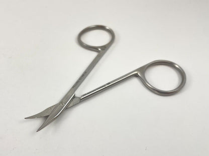 LOT OF 5 Ophthalmic Surgical Scissors, Curved: V. Mueller, Pilling, Argent, API