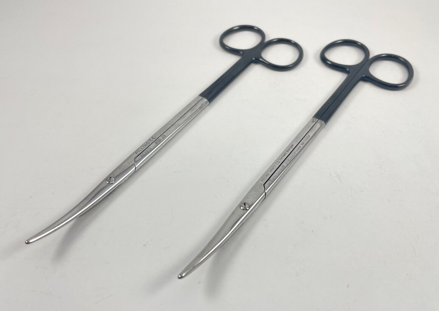 LOT OF 2 Pilling 463913 Ultimate Cut Metzenbaum Scissors, Curved, 7"