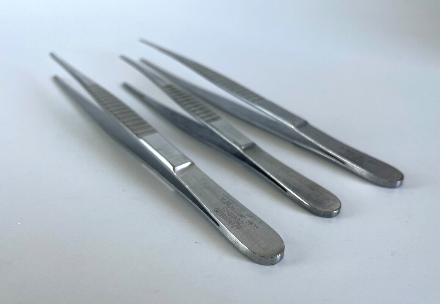 LOT of 3 V. Mueller DeBakey Vascular Tissue Forceps: CH5895, CH5900, CH5902