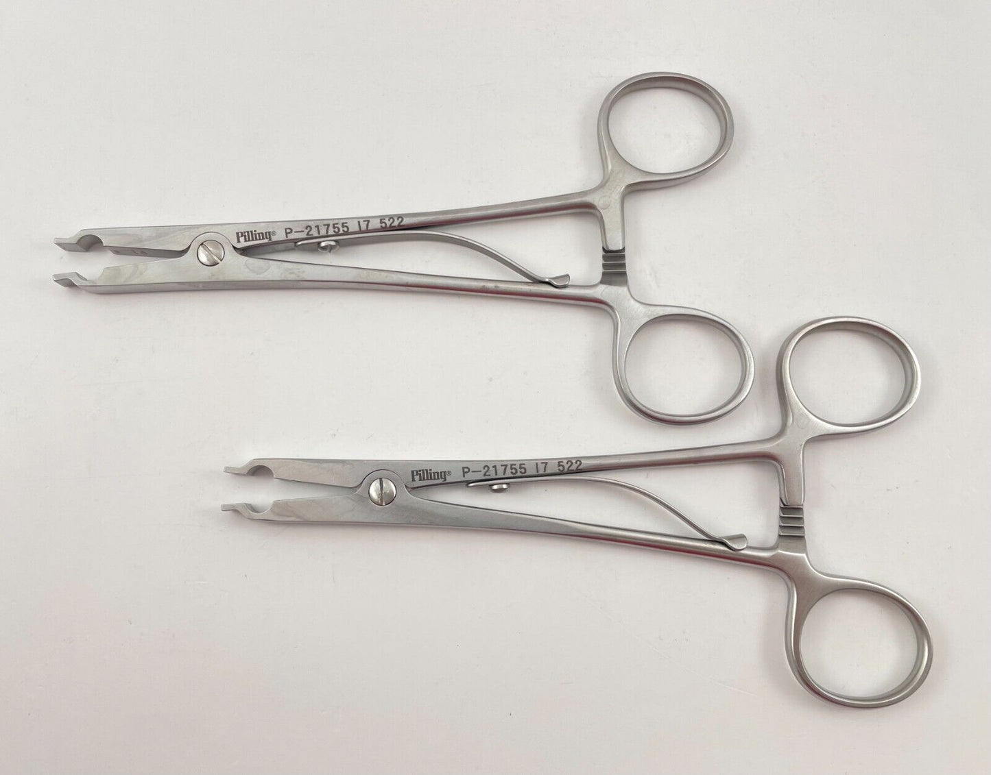 LOT OF 2 Pilling P-21755 Raney Clip Applying Forceps + 30 DAY WARRANTY!