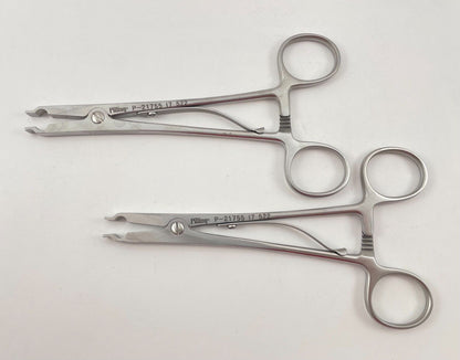 LOT OF 2 Pilling P-21755 Raney Clip Applying Forceps + 30 DAY WARRANTY!