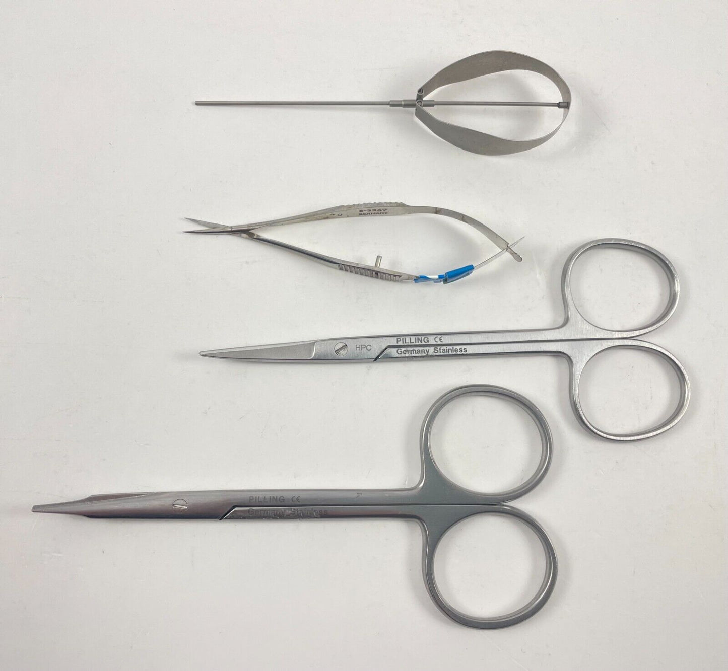 LOT OF 4 Ophthalmic Instruments: Storz E1969, E3347 & Pilling 144310, 144352