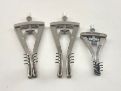 LOT OF 3 V. Mueller ALM Microsurgical 4x4 Blunt Prong Retractor SU3147 & SU3148