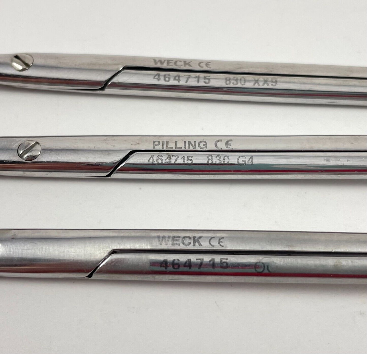 LOT OF 3 Pilling/Weck 464715 Metzenbaum Scissors, Curved, 7" + 30 DAY WARRANTY!