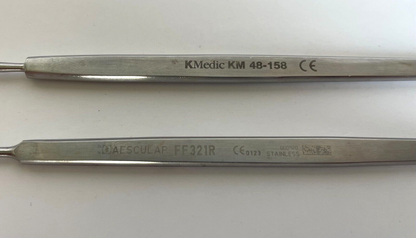 LOT of 2 FRAZIER Hook: Aesculap FF321R, KMedic KM 48-158 KM-48-158