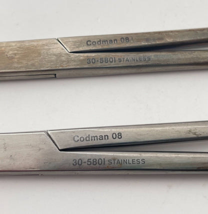 LOT OF 2 Codman 30-5801 Ballantine Hysterectomy Forceps + 30 DAY WARRANTY!