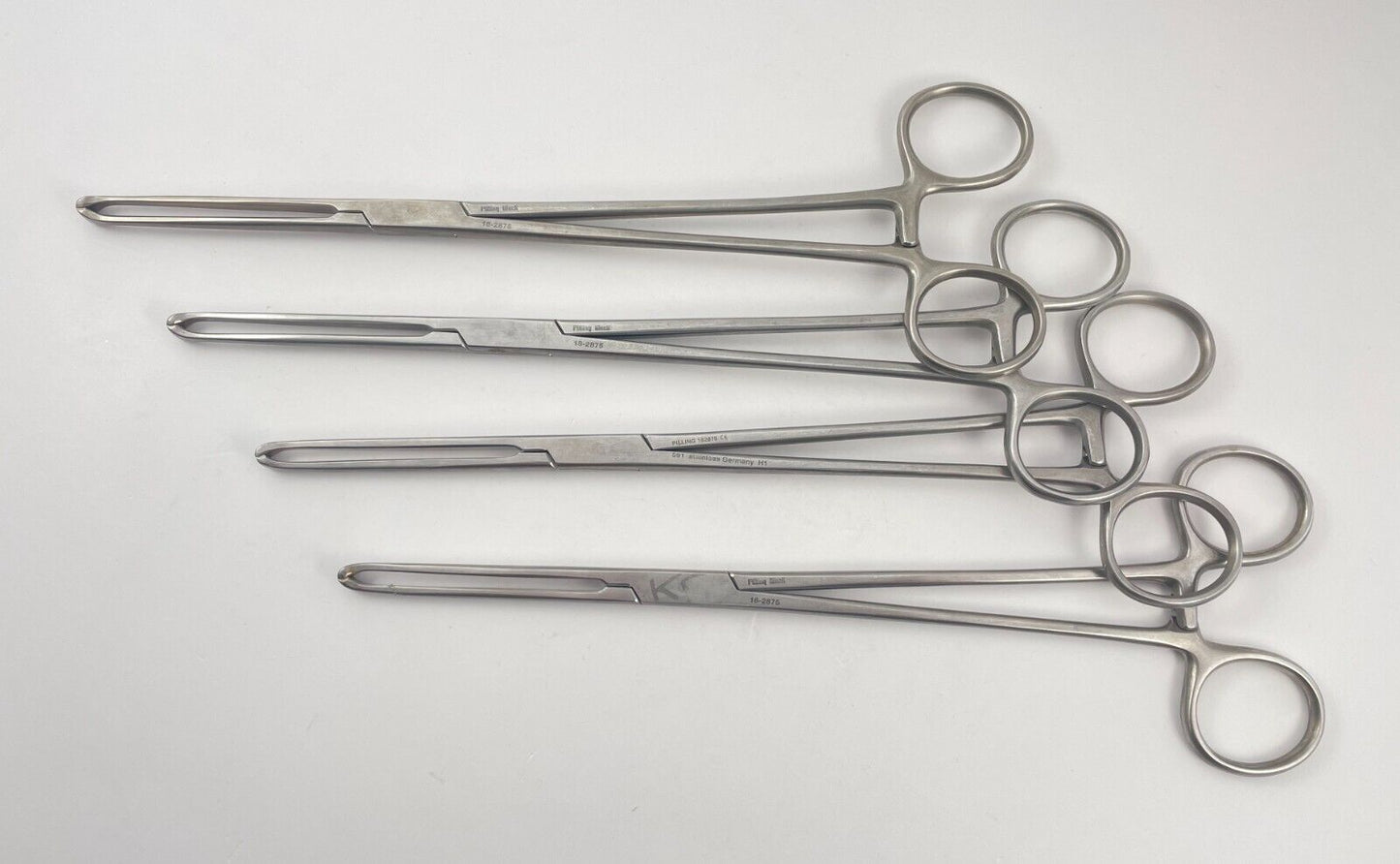 LOT OF 4 Pilling 18-2875 Allis Tissue Forceps, 5x6 Teeth, 9" + 30 DAY WARRANTY!