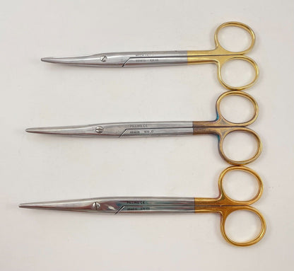 LOT OF 6 Pilling/Weck 464615 Mayo Dissecting Scissors, Curved, 6.5"