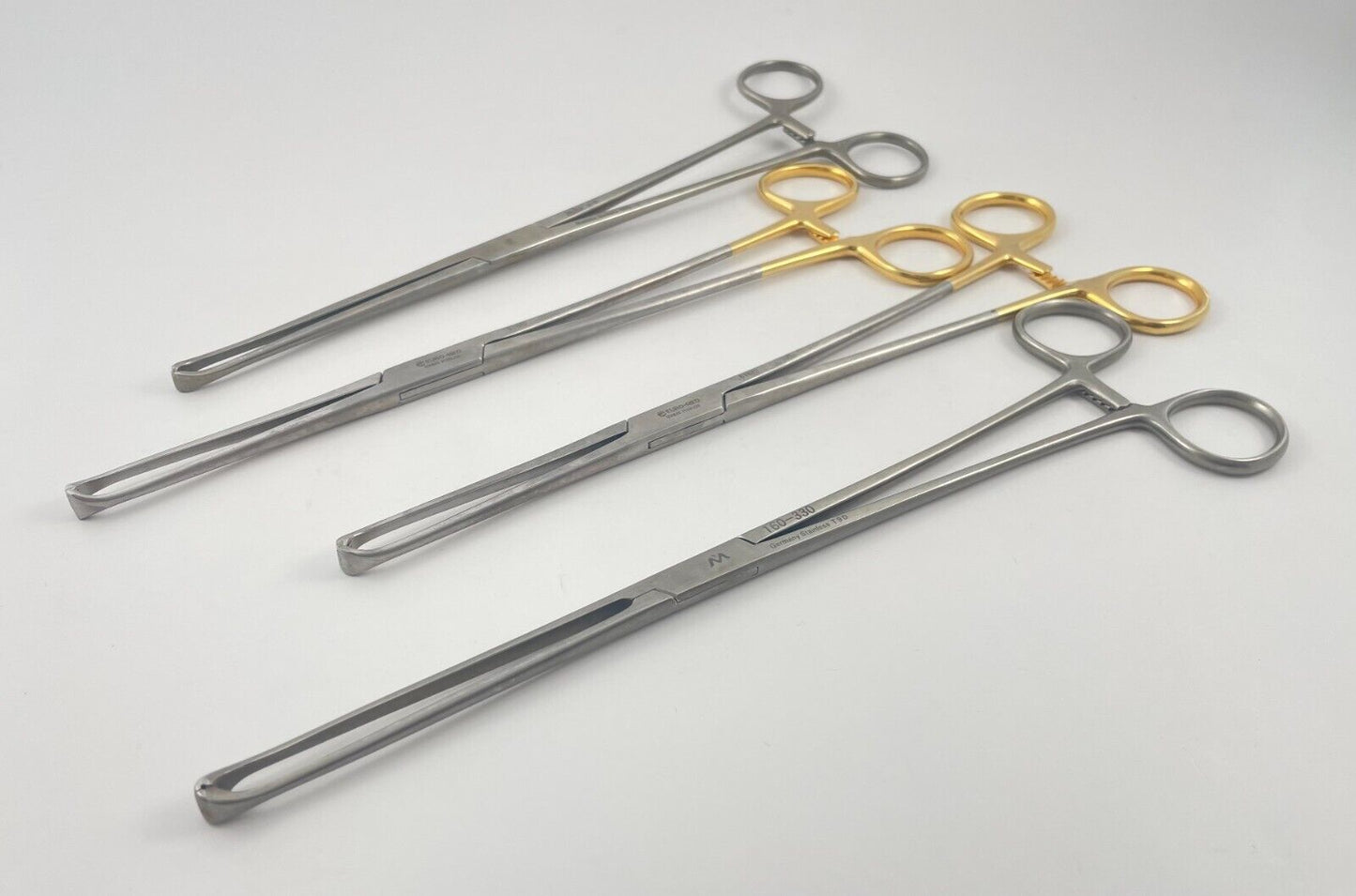 LOT OF 4 Allis Tissue Forceps 10": Miltex, Euro-Med (2), Millennium