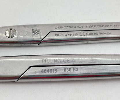 LOT OF 2 Pilling 464615 Mayo Dissecting Scissors, Curved, 6.5" + 30 DAY WARRANTY