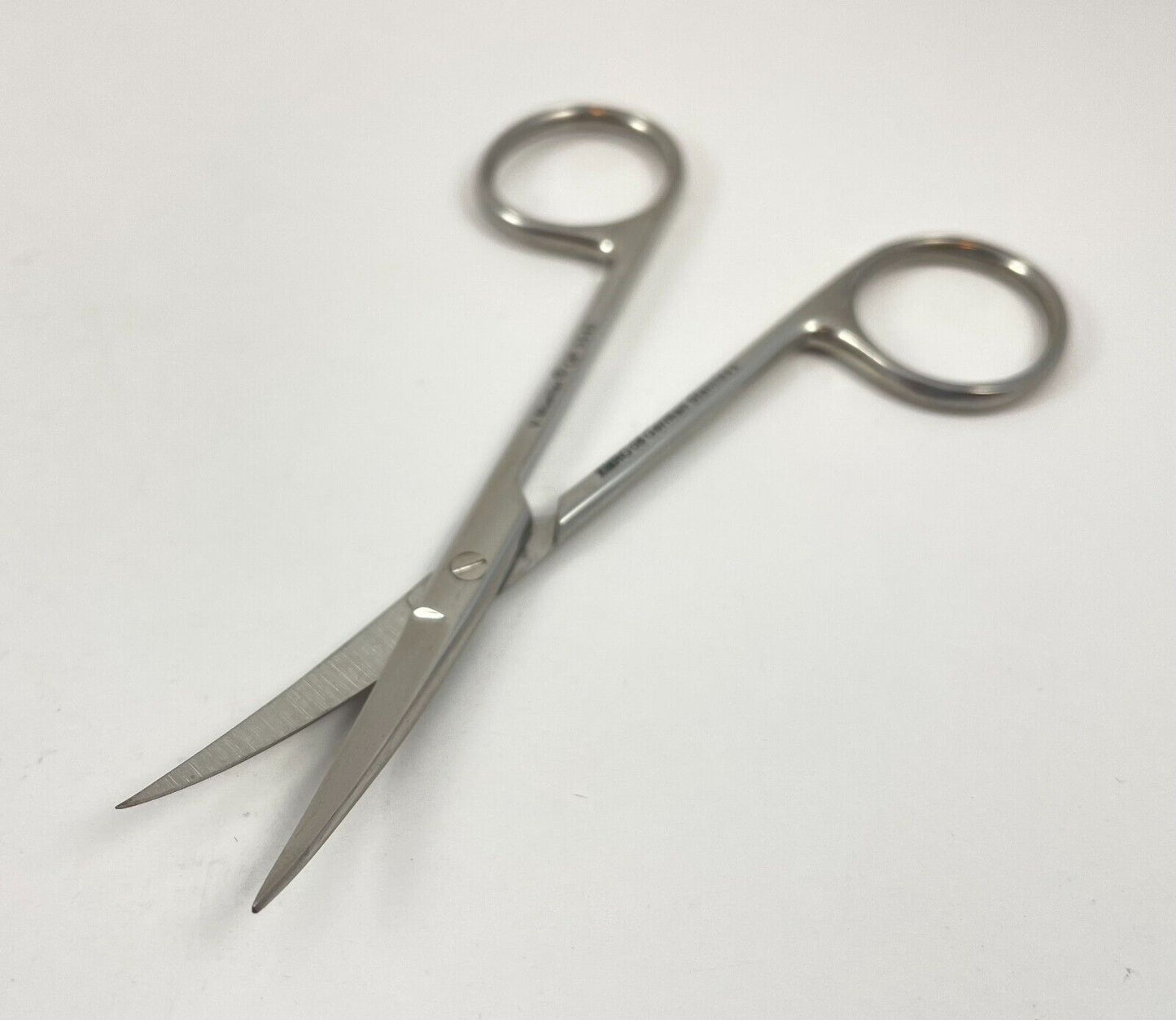 LOT OF 5 Ophthalmic Surgical Scissors, Curved: V. Mueller, Pilling, Argent, API