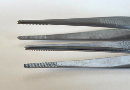 LOT OF 2 Dressing Forceps: V. Mueller SU-2303 & Misdom-Frank 6" - 30 DAY WARRNTY