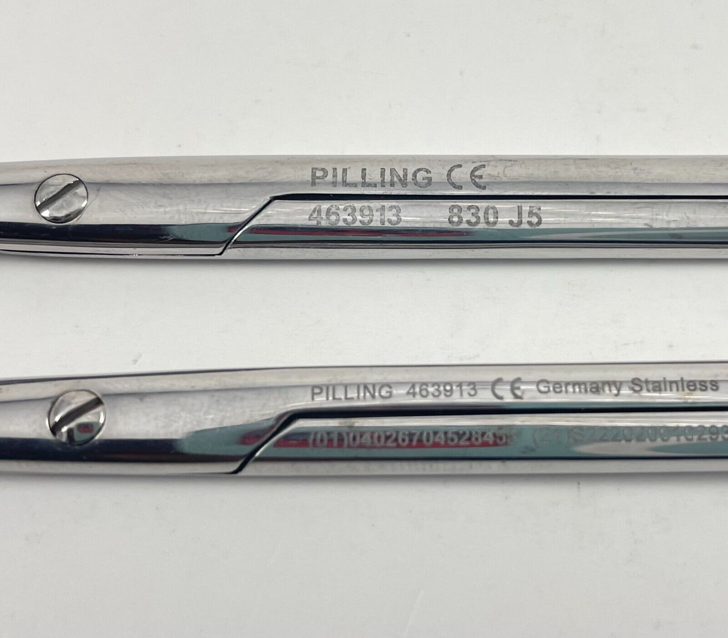 LOT OF 2 Pilling 463913 Ultimate Cut Metzenbaum Scissors, Curved, 7"