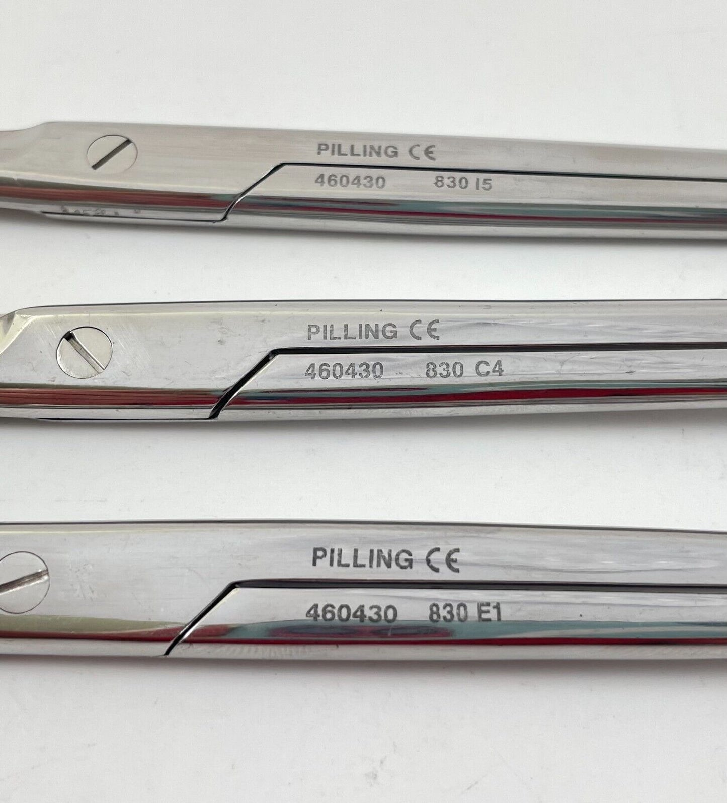 LOT OF 3 Pilling 460430 Mayo Scissors, Curved, 6 3/4" + 30 DAY WARRANTY