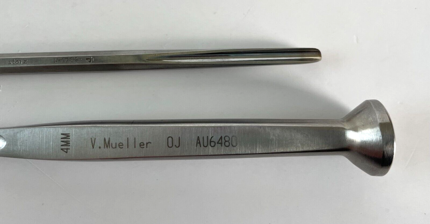 LOT of 2 Mastoid Gouge: Storz N1732-4 & V. Mueller AU6480