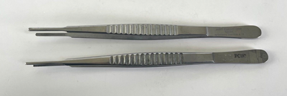 LOT OF 2 DeBakey Thoracic Tissue Forceps: Jarit 320-101 & Codman 37-1001