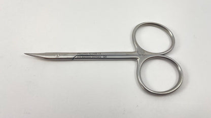 LOT OF 5 Ophthalmic Surgical Scissors, Curved: V. Mueller, Pilling, Argent, API