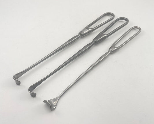 LOT OF 3 Cushing Vein Retractor: Storz N4855, Jarit 200-135, Weck 481230