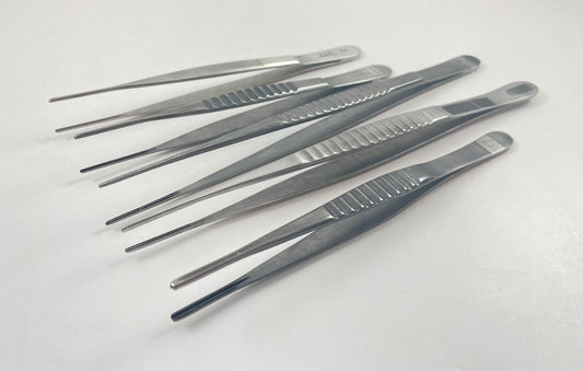 LOT OF 5 DeBakey Tissue Forceps: V. Mueller & Pilling + 30 DAY WARRANTY!