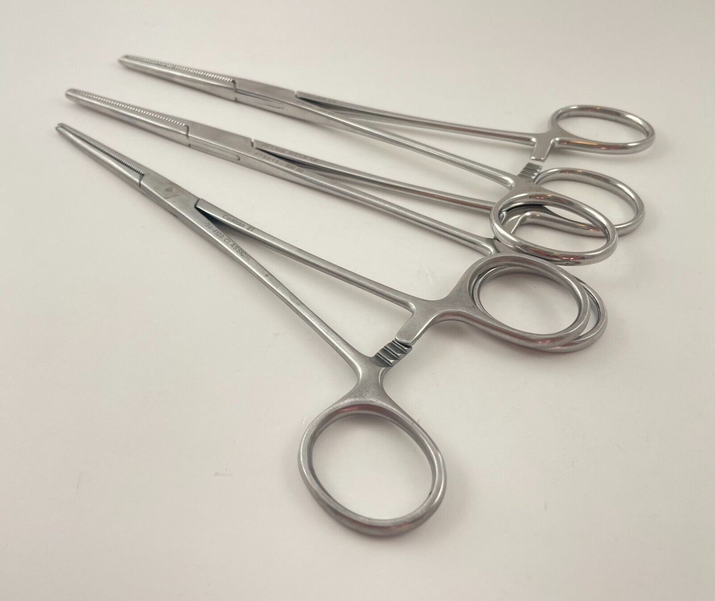 LOT OF 3 Ochsner Forceps: Pilling 476215 (2) & Codman 34-4120 + 30 DAY WARRANTY!