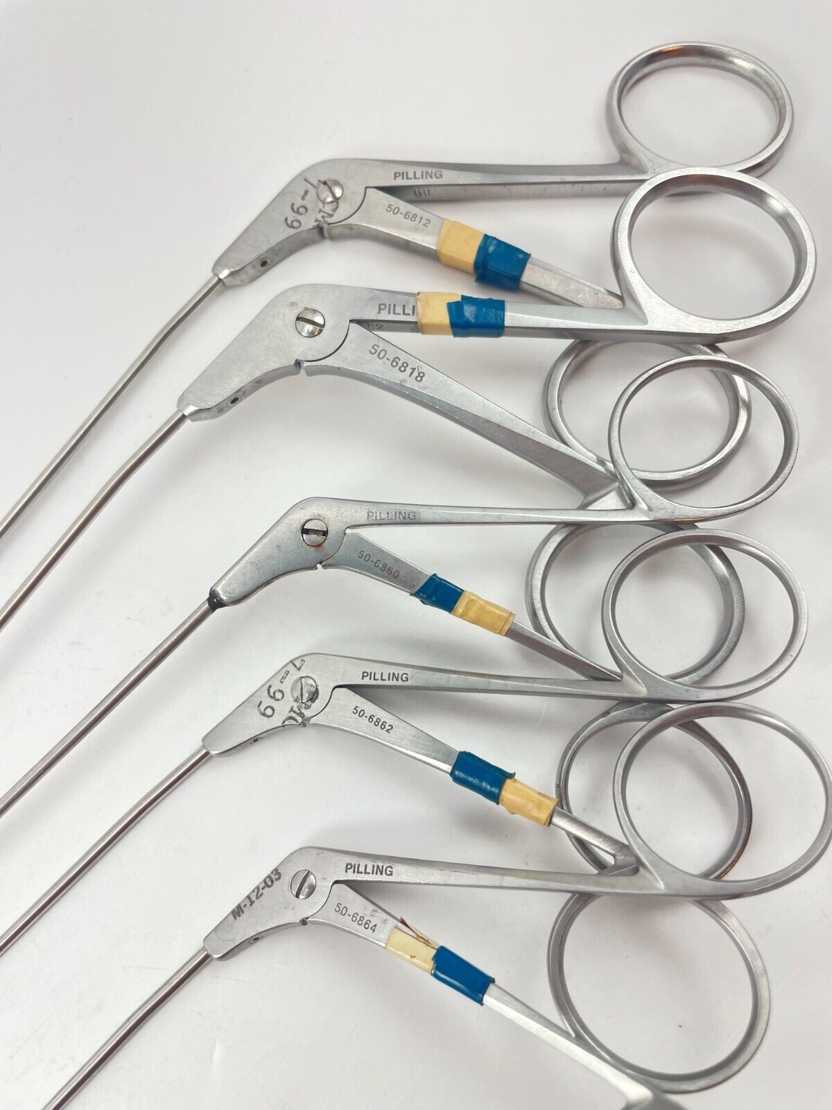 LOT OF 5 Pilling Feder-Ossoff Micro Laryngeal Instruments + 30 DAY WARRANTY!