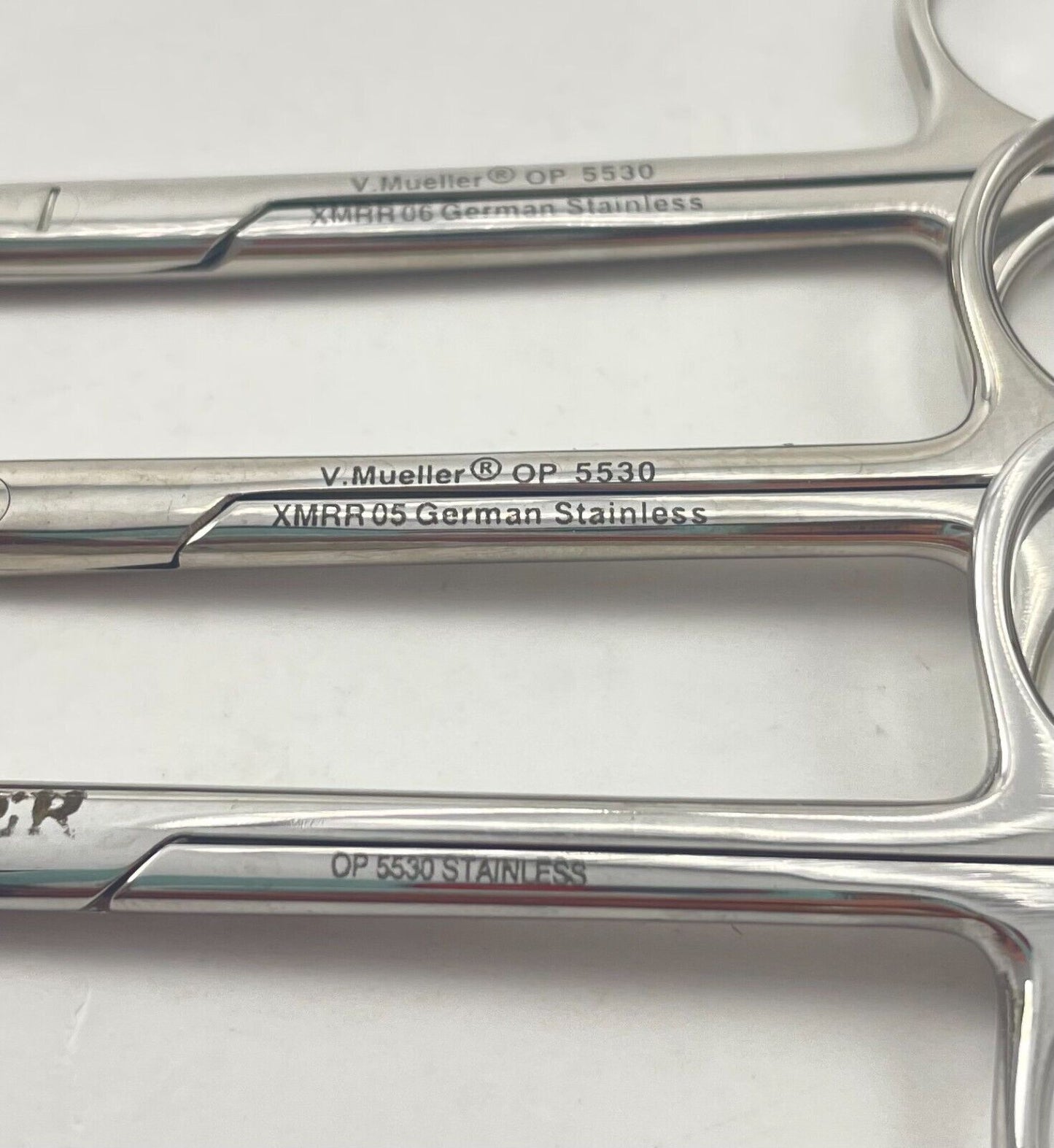 LOT OF 3 V. Mueller OP5530 Knapp Iris Scissors, Straight, Sharp, 4"