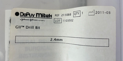 Mitek 211093 GII Drill Bit 2.4mm  (NEW) - 30 DAY WARRANTY!