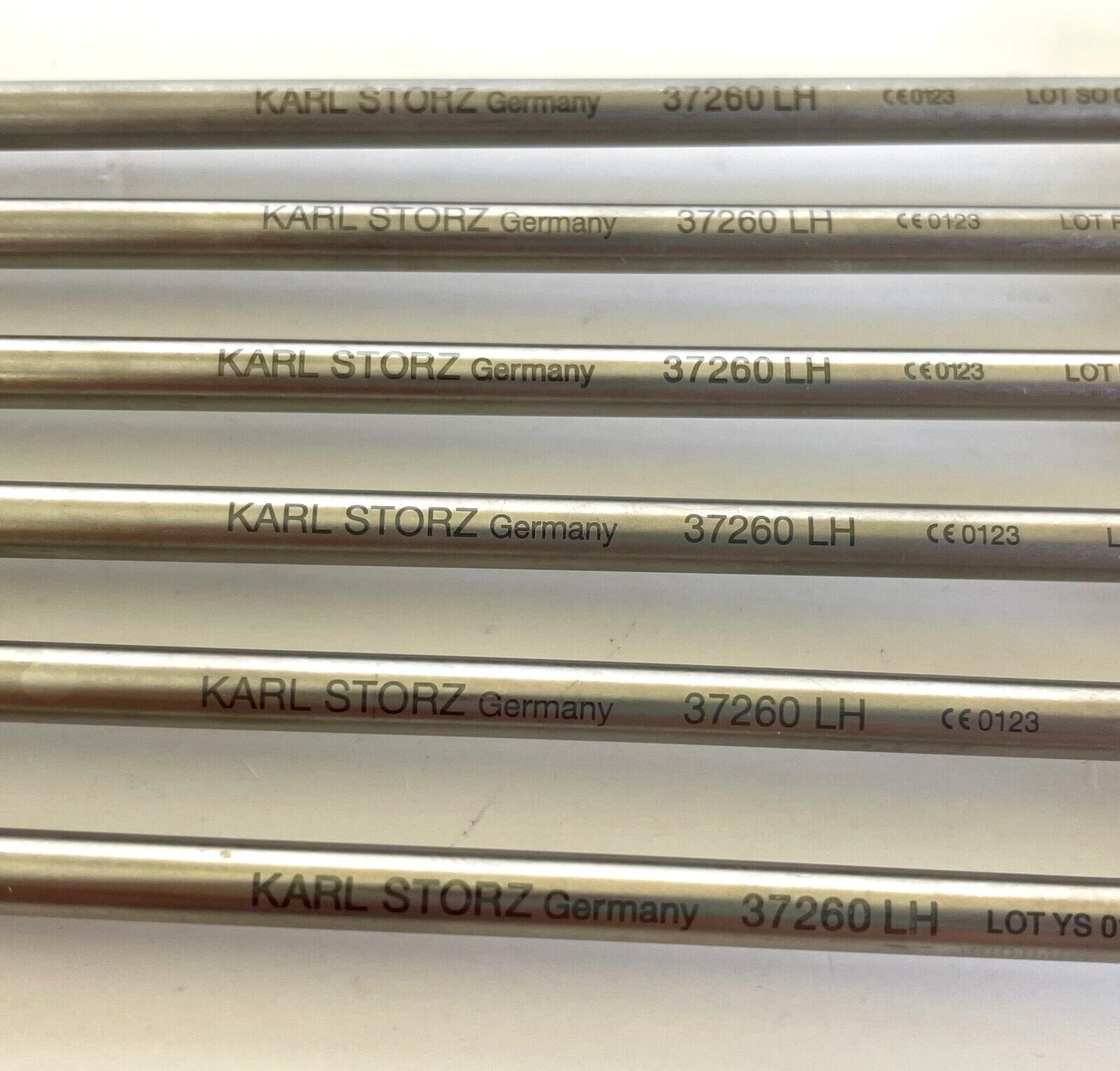 LOT of 6 Karl Storz 37260 LH Suction and Irrigation Cannula, 5mm x 30cm