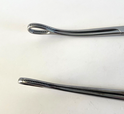 LOT OF 4 Foerster Sponge Holding Forceps: Jarit 115-117, Aesculap BF121 & BF123