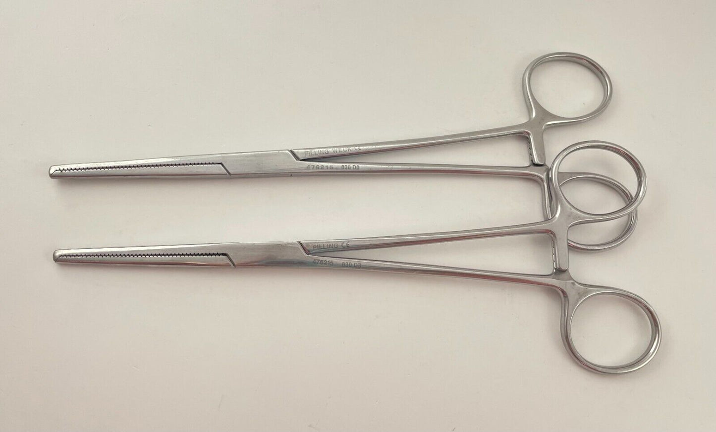 LOT OF 3 Ochsner Forceps: Pilling 476215 (2) & Codman 34-4120 + 30 DAY WARRANTY!