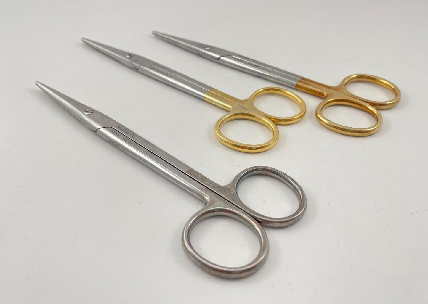 LOT OF 3 Pilling/Weck 464610 Mayo Dissecting Scissors, Straight, 6.5"