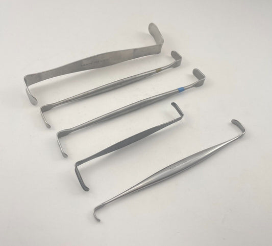 LOT OF 5 Double Ended Retractor: V. Mueller, Codman, KMedic + 30 DAY WARRANTY!