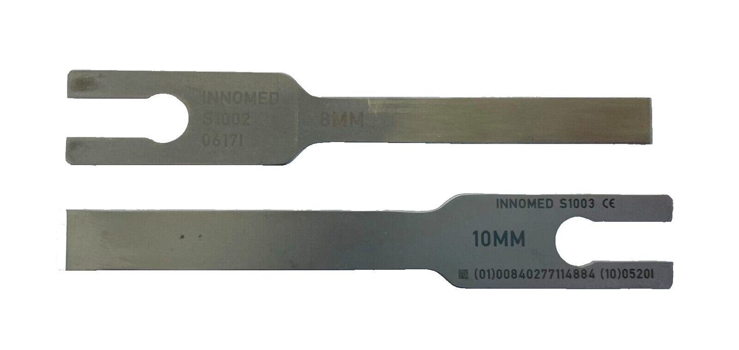 LOT OF 2 Innomed S1002 + Innomed S1003 Thin Osteome Blade