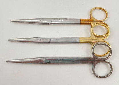 LOT OF 3 Pilling/Weck 464610 Mayo Dissecting Scissors, Straight, 6.5"