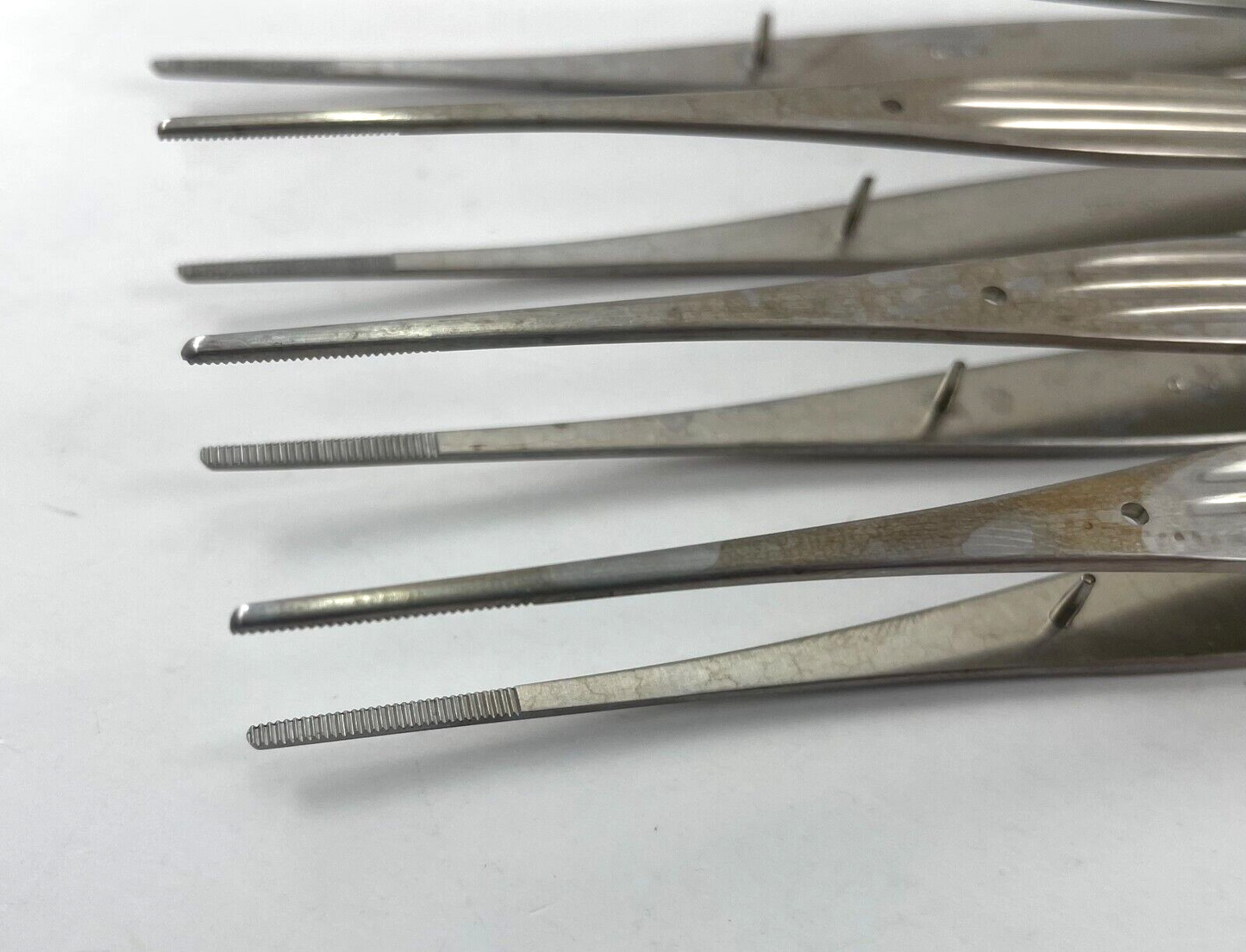 LOT OF 4 Pilling P13077 MCINDOE Dressing Forceps, Serrated Tips, 6"