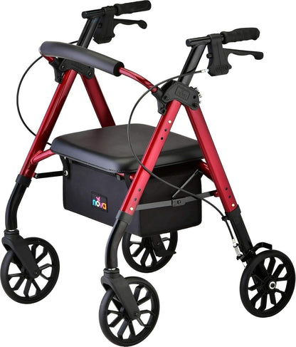 NOVA STAR 8 Rollator Walker w/Perfect Fit System Lightweight Folding