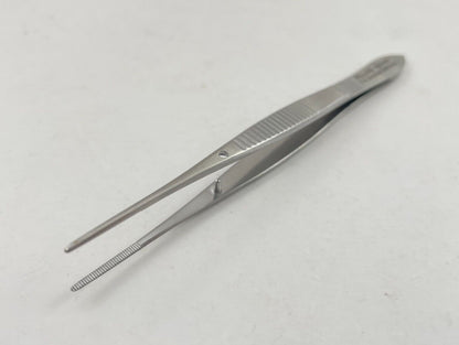 LOT OF 6 Pilling 181600 Iris Dressing Forceps, Straight, Serrated Tips, 4"