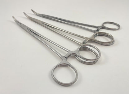 LOT OF 3 Pilling 182390 Schnidt Forceps (Tonsil), Half Curved, 7-1/2"