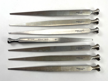 LOT OF 7 W. Lorenz 02-0242 French Pattern Osteotome, 2mm + 30 DAY WARRANTY!