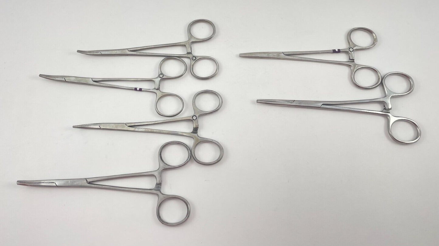 Lot Of 6 Locking Forceps, 5-5 1/2" + 30 DAY WARRANTY!