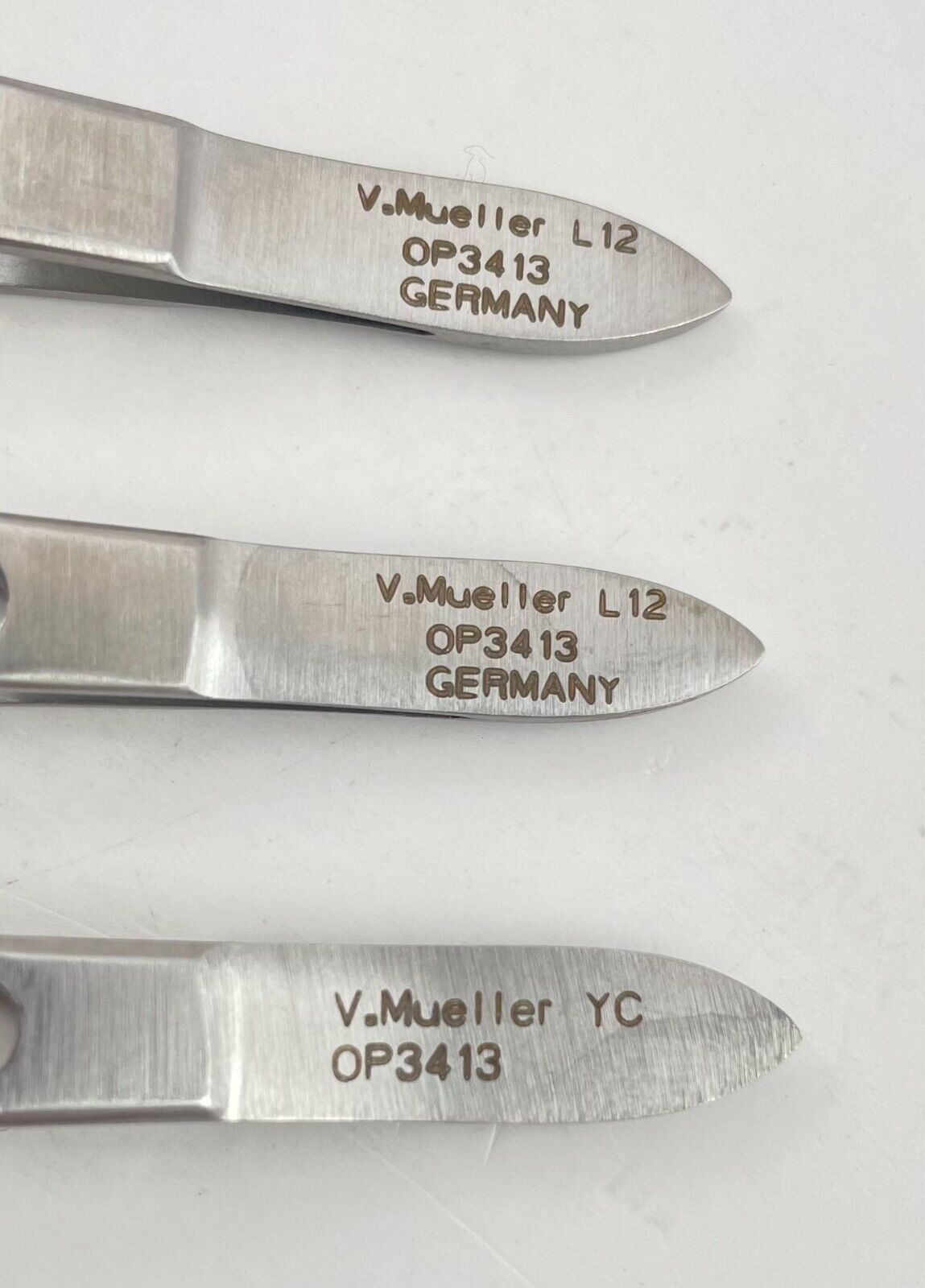 LOT OF 3 V. Mueller OP3413 Bishop Harmon Dressing Forceps, Cross Serrated