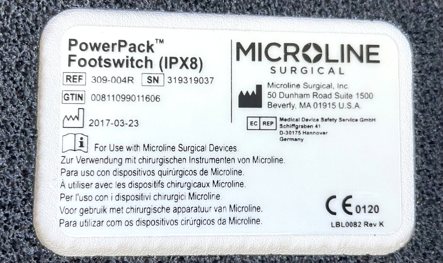 Microline 309-004R PowerPack Footswitch (IPX8) WITH 30 DAY WARRANTY!