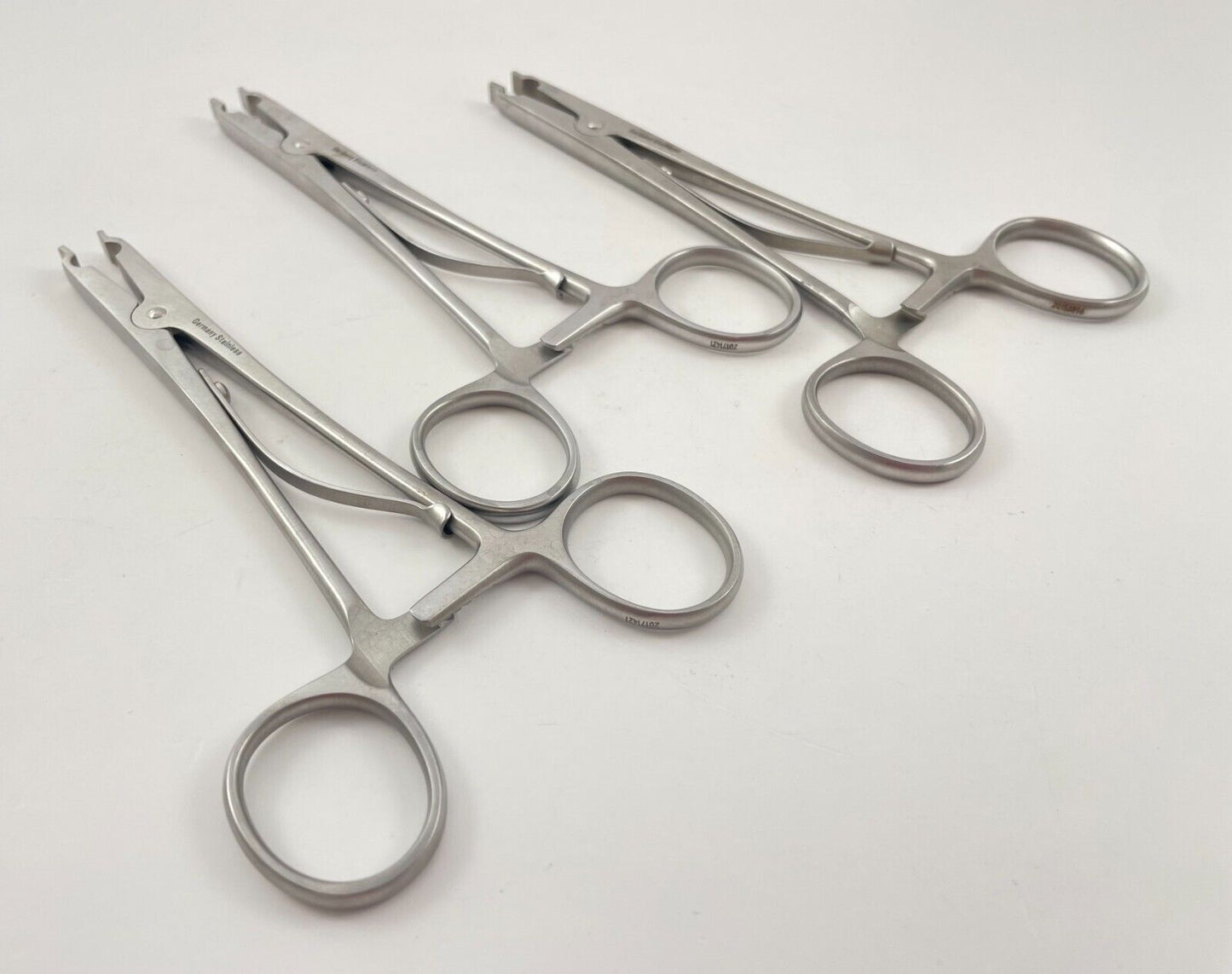 LOT OF 3 Pilling P-21755 Raney Clip Applying Forceps + 30 DAY WARRANTY!