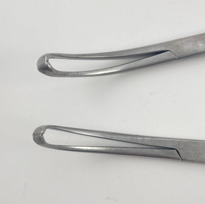 LOT OF 2 V. Mueller MO 1410 White-Lillie Seizing Tonsil Forceps, 7 1/2"